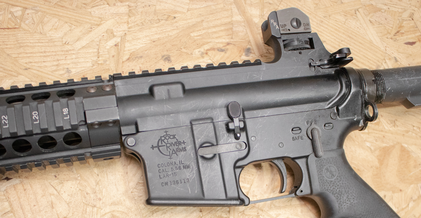 ROCK RIVER ARMS LAR-15 5.56mm Police Trade-In Rifle with Telescoping Stock and Fixed Sights (Magazine Not Included)
